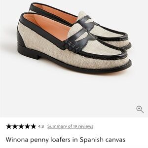 Winona Penny Loafers in Black and Beige